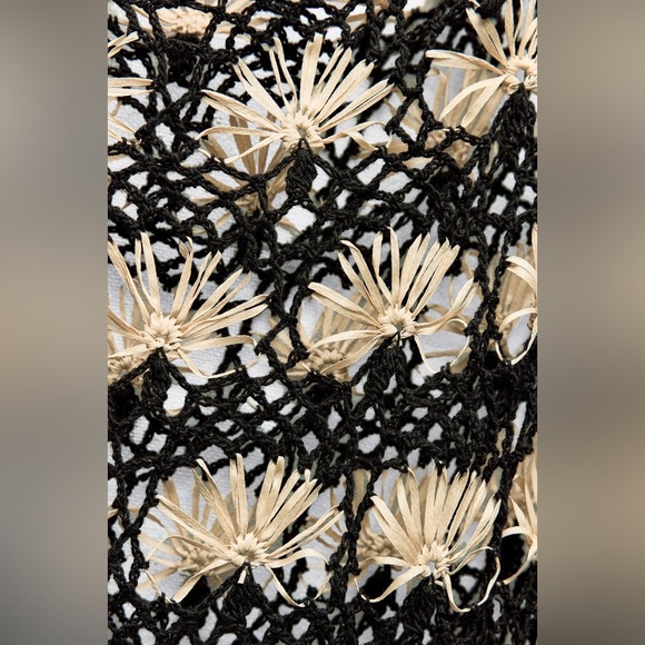 Zara Black and Gold Patterned Maxi Dress - Picture 7 of 7